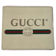 Used Gucci Leather Graphic Print Bifold Wallet