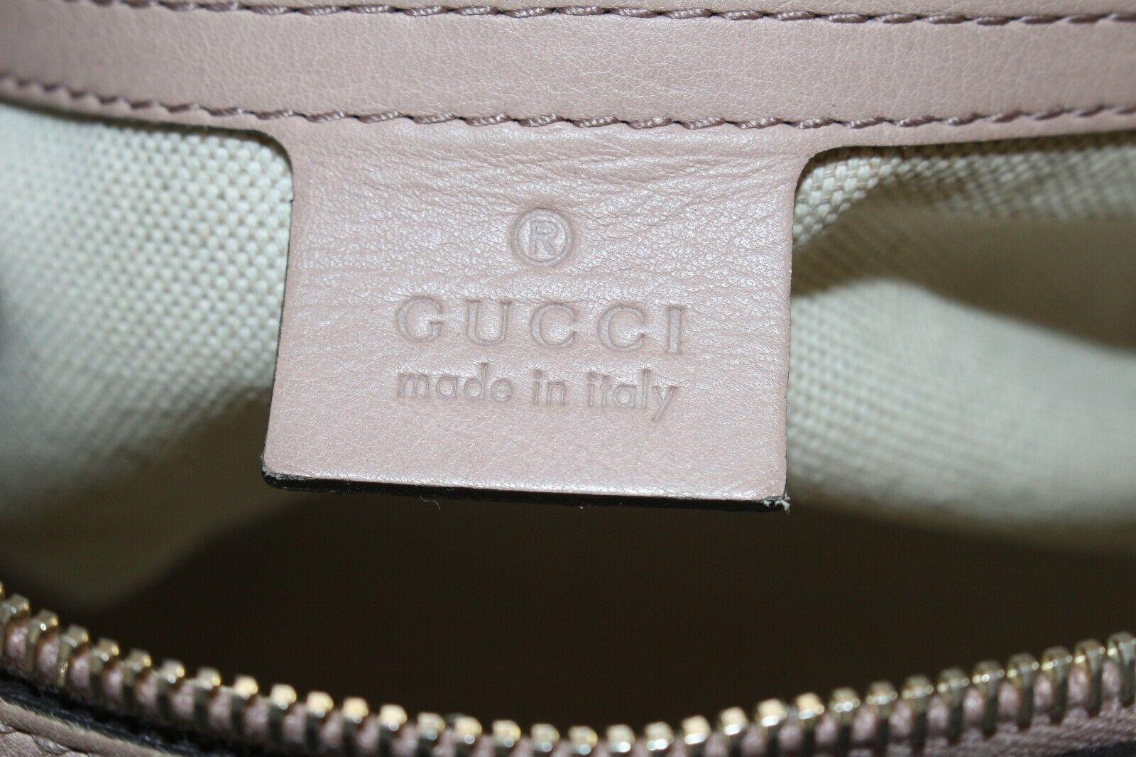 GUCCI Leather Guccissima Trim Boston Bag with Strap Joy 1GK1222K 6