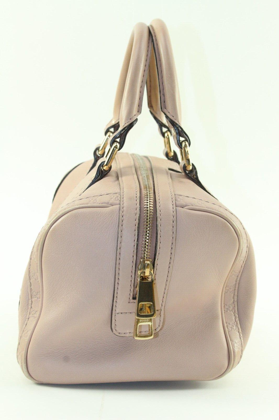 GUCCI Leather Guccissima Trim Boston Bag with Strap Joy 1GK1222K 7
