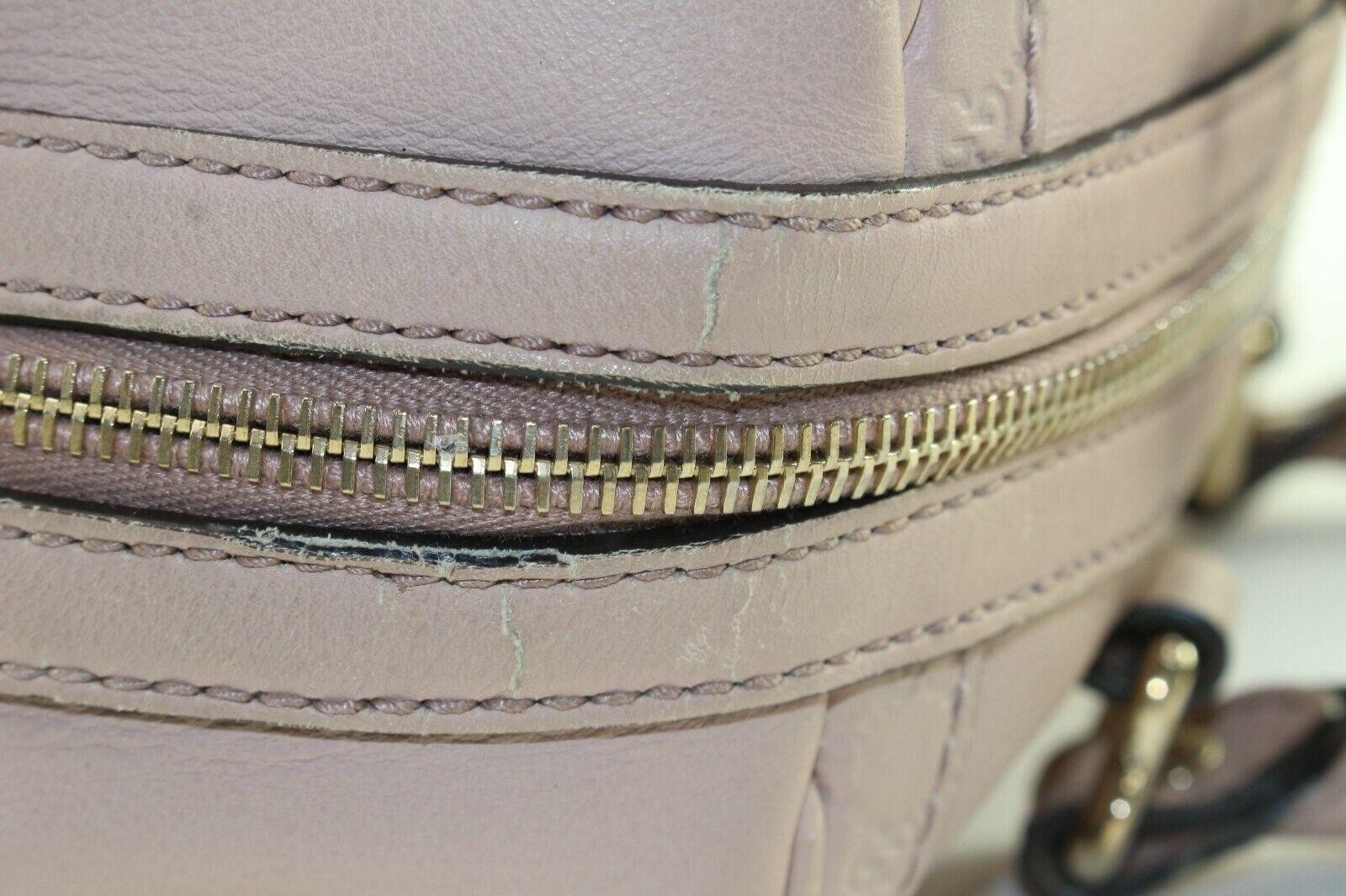 GUCCI Leather Guccissima Trim Boston Bag with Strap Joy 1GK1222K For Sale 3