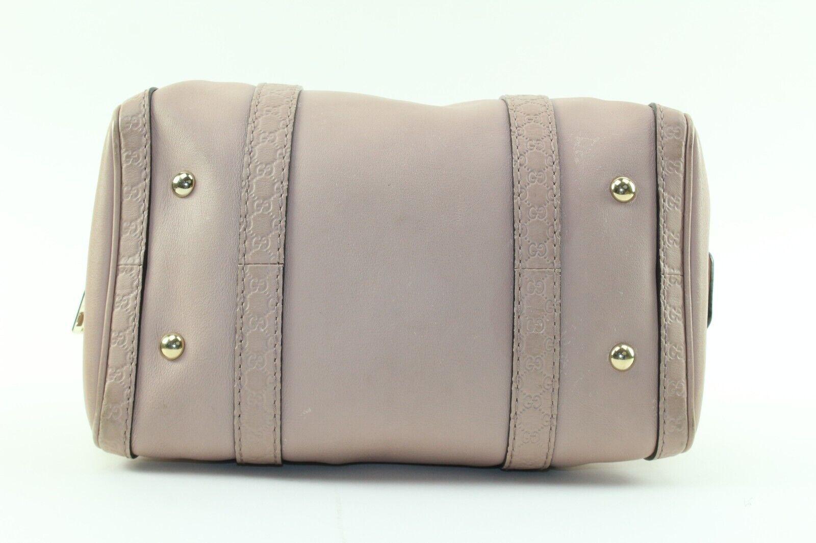 GUCCI Leather Guccissima Trim Boston Bag with Strap Joy 1GK1222K For Sale 4
