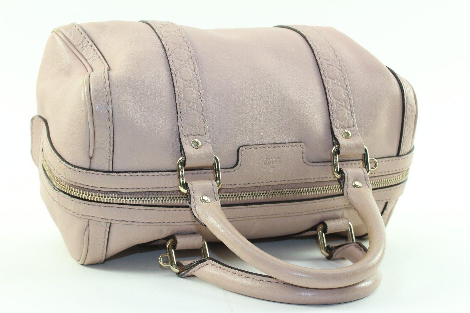 GUCCI Leather Guccissima Trim Boston Bag with Strap Joy 1GK1222K 5