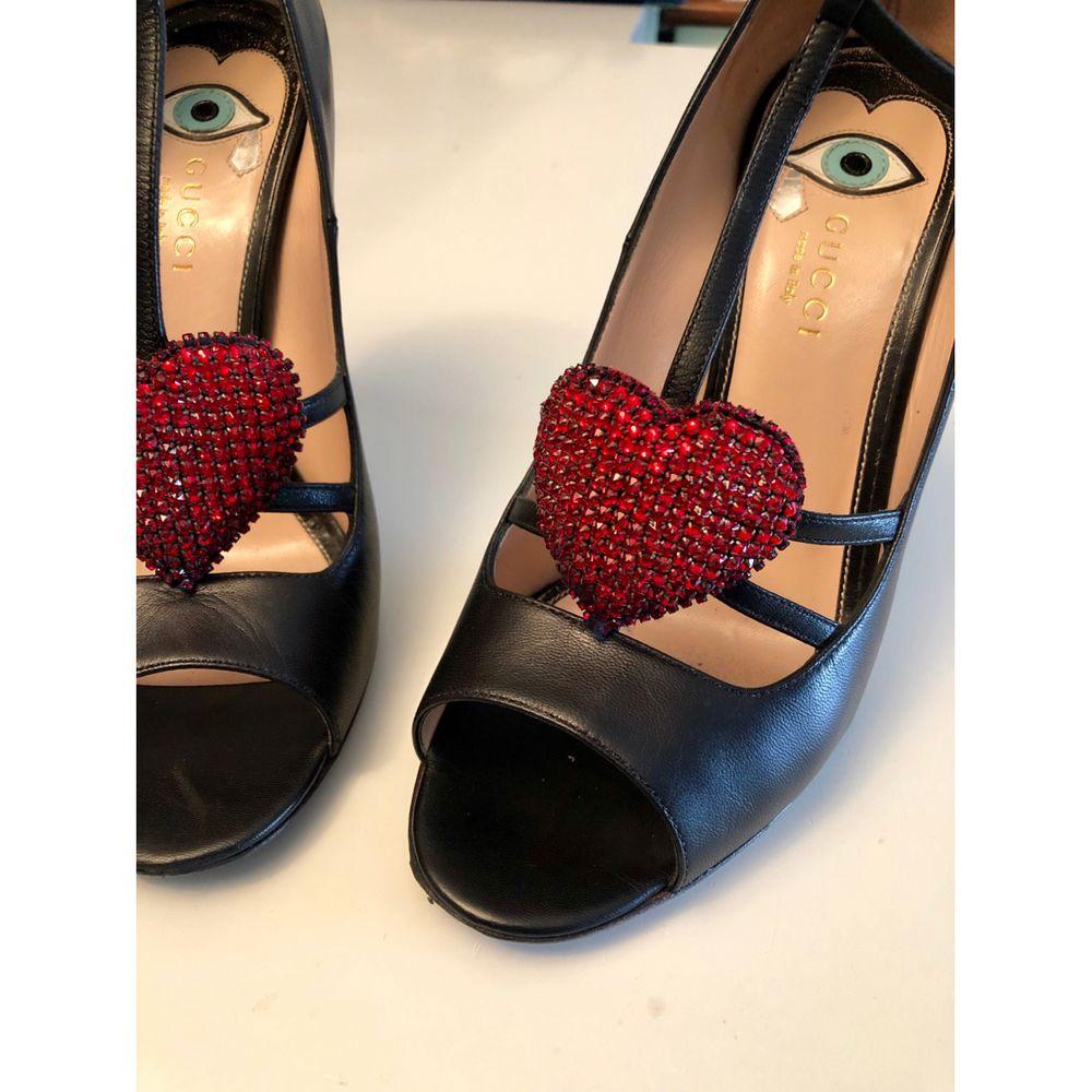 Gucci Leather Heels in Black In Good Condition In Carnate, IT