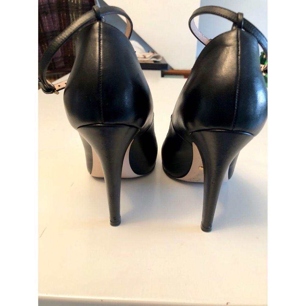 Women's Gucci Leather Heels in Black