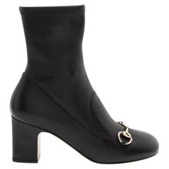 Gucci Leather Horsebit Ankle Boots - Size 7 / 37