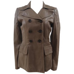 Giacca in pelle Gucci