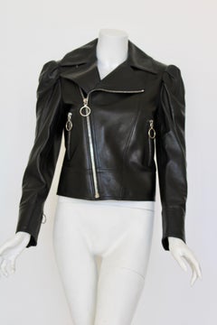 Gucci leather jacket with embroidered/crystal owl design