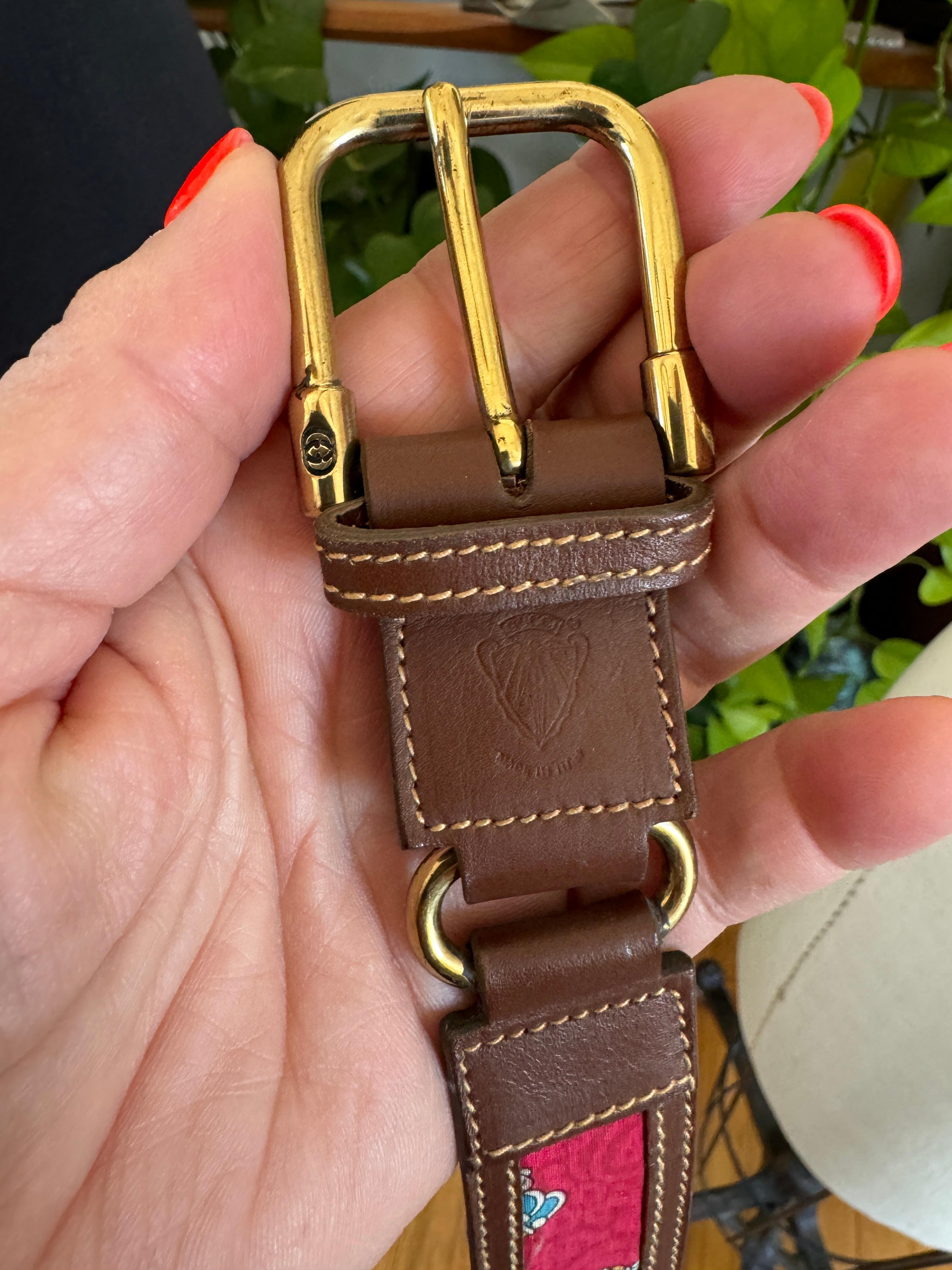 Gucci Cintura King Crown in pelle Nuova, mai indossata anni '90 in vendita 2