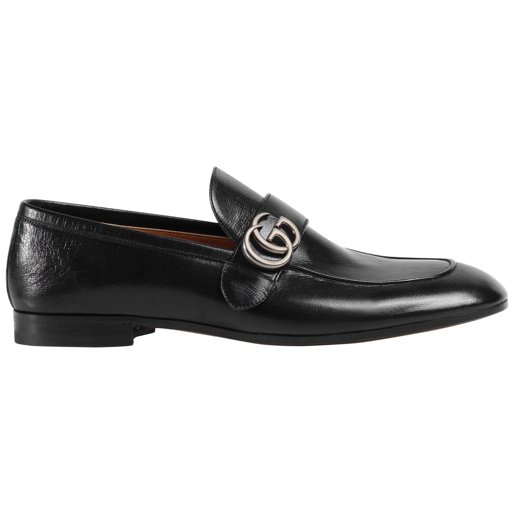Black Vintage Gucci Cap Toe Pumps with Silver Horse Bit For Sale at 1stDibs