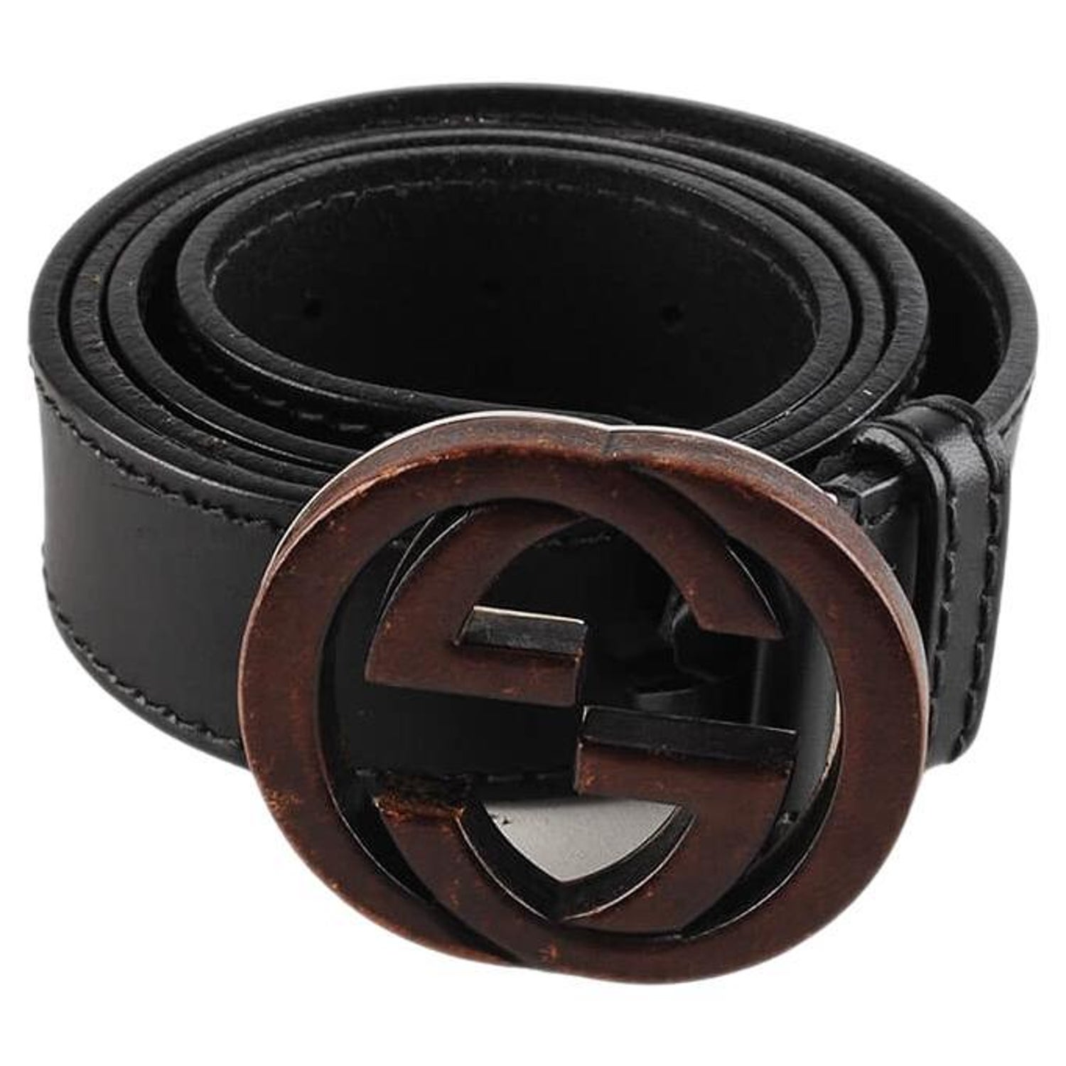 Sold at Auction: Gucci Brown Guccssima Monogram Belt - Size 90