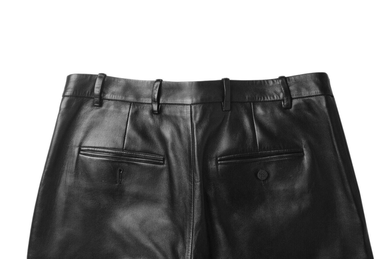Black Gucci Leather Men Pants Size 48IT (W32) For Sale