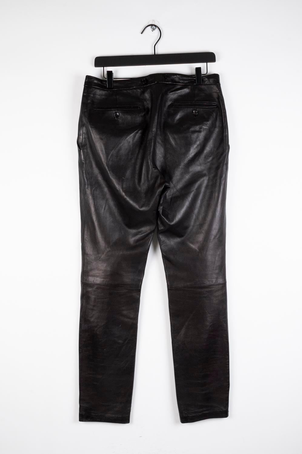 Gucci Leather Men Pants with suspenders Size 48 (M/L) For Sale 5