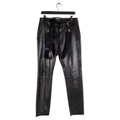 Gucci Leather Men Pants with suspenders Size 48 (M/L)