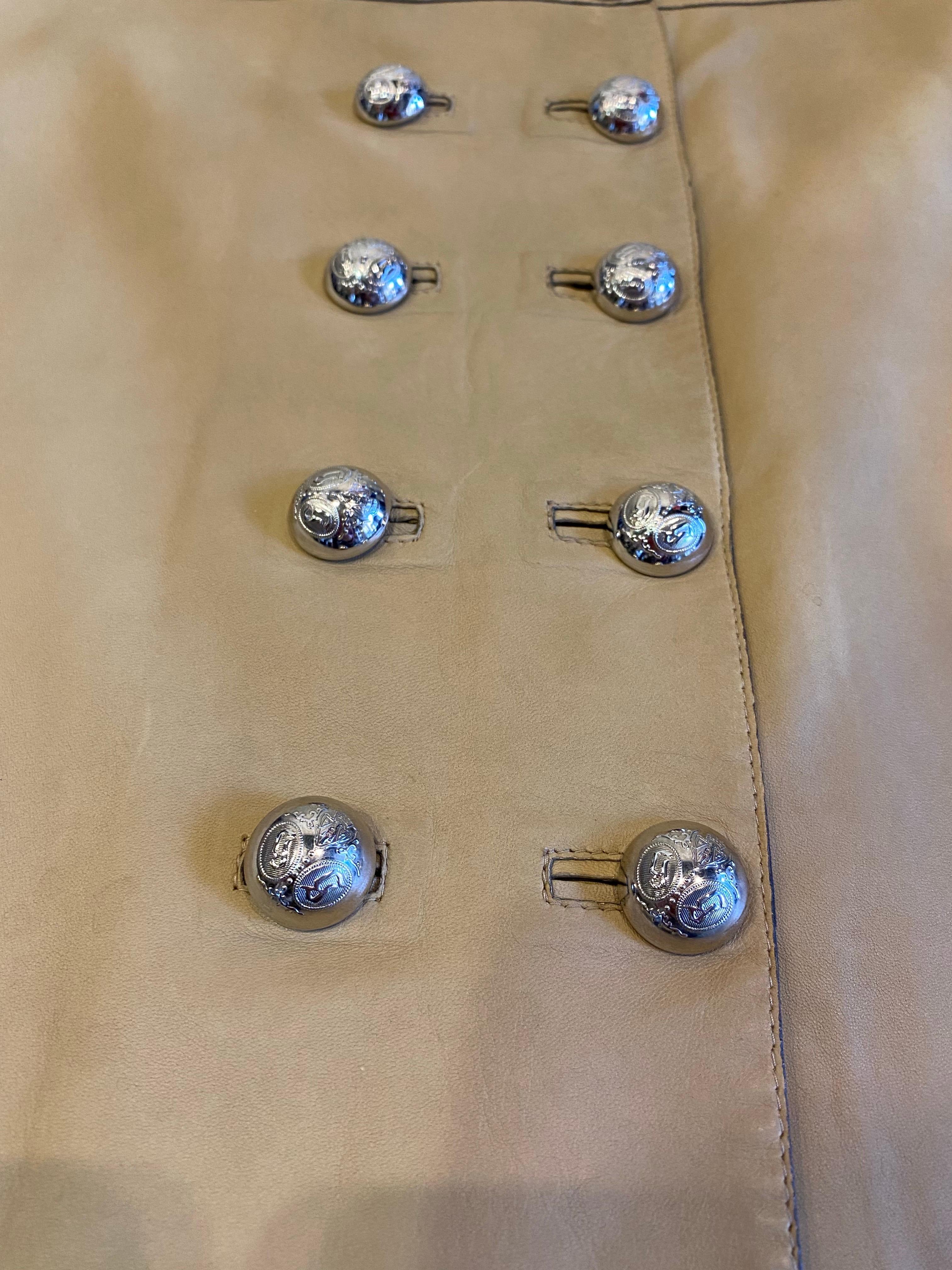 Marron Minijupe en cuir Gucci en vente
