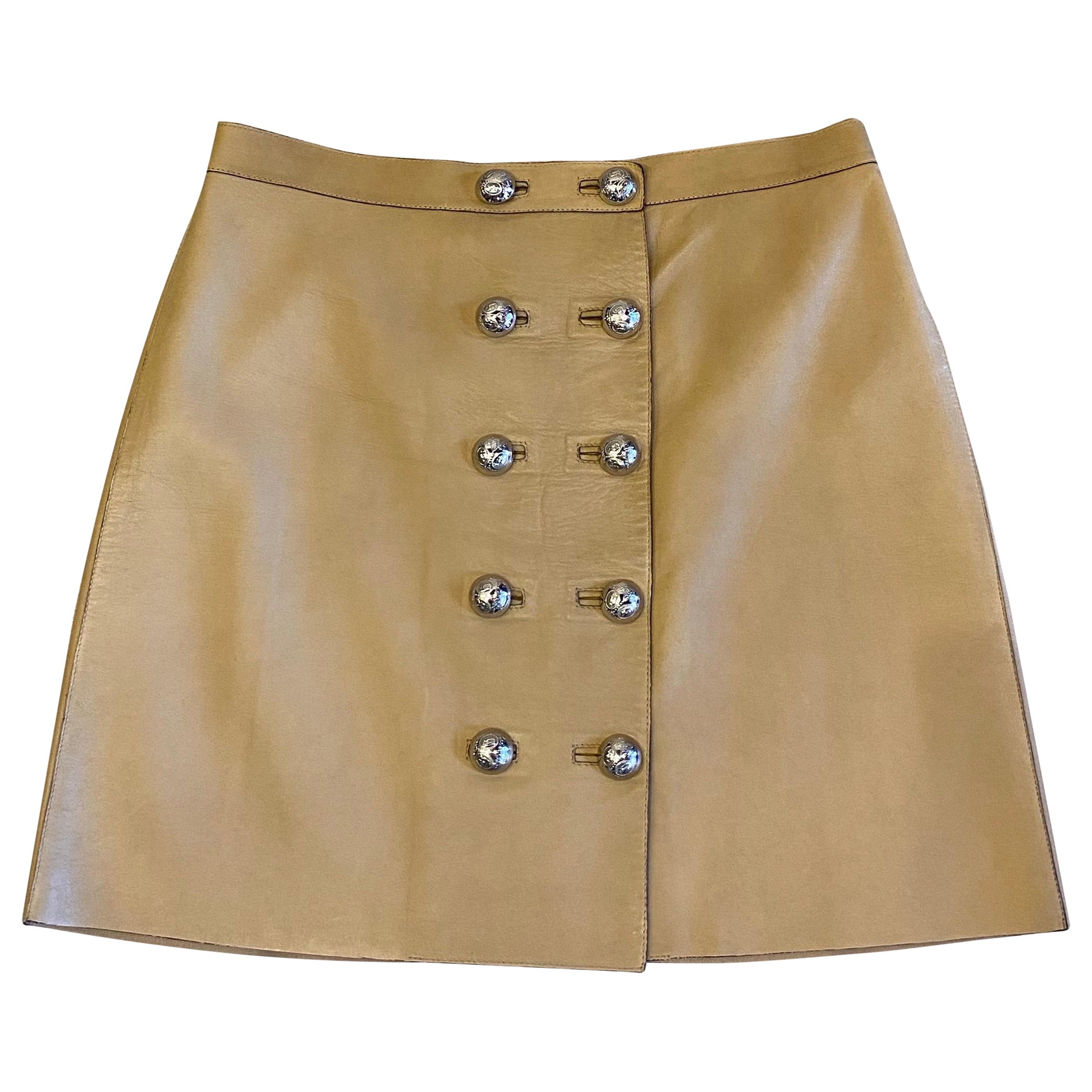 Minijupe en cuir Gucci