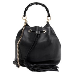 Gucci Leather Miss Bamboo Bucket Bag