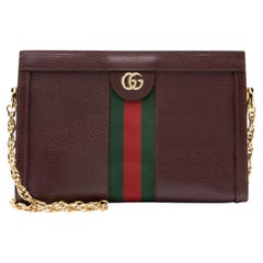 Gucci Leather Ophidia Medium Chain Shoulder Bag