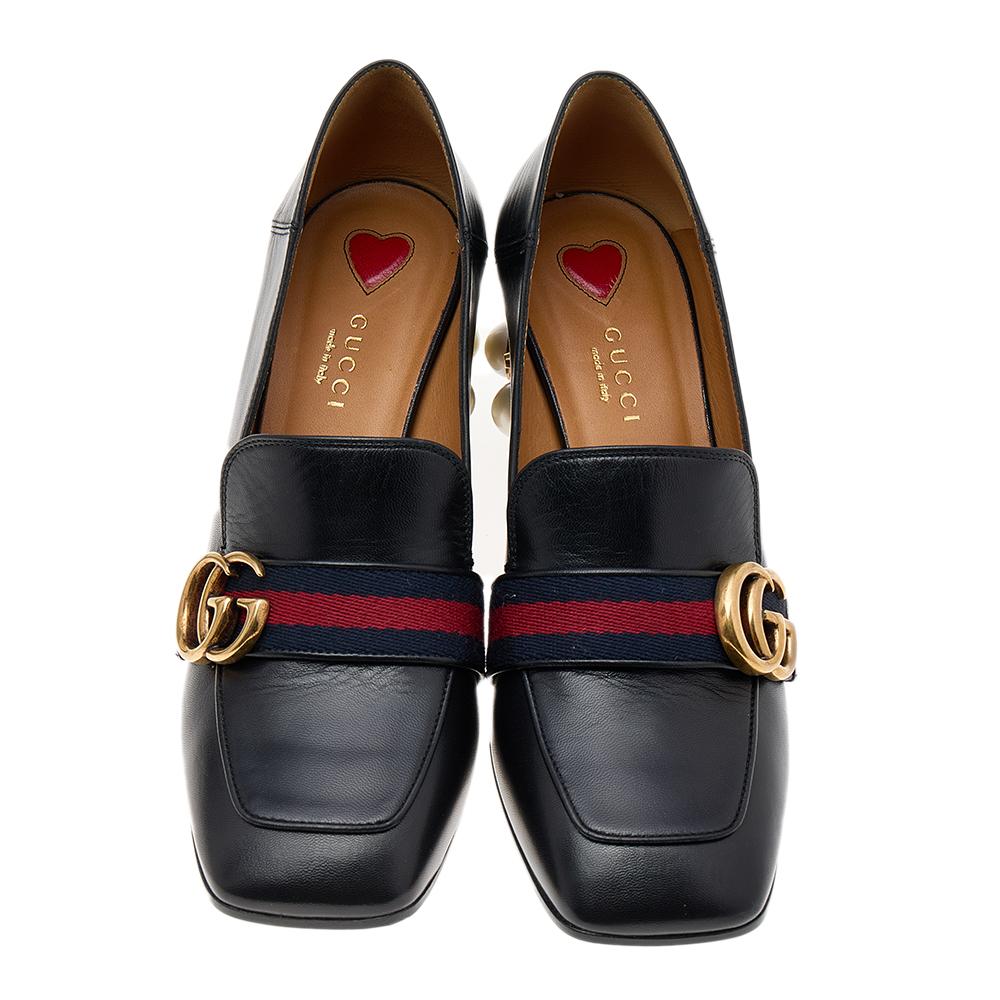 gucci pearl loafers