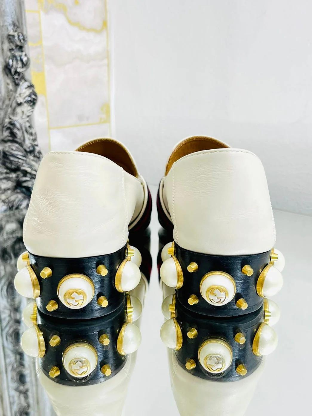 Women's Gucci Leather & Pearl Loafer