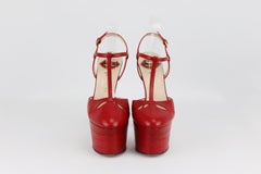 Gucci Leather Platform Pumps Eu 38 Uk 5 Us 8