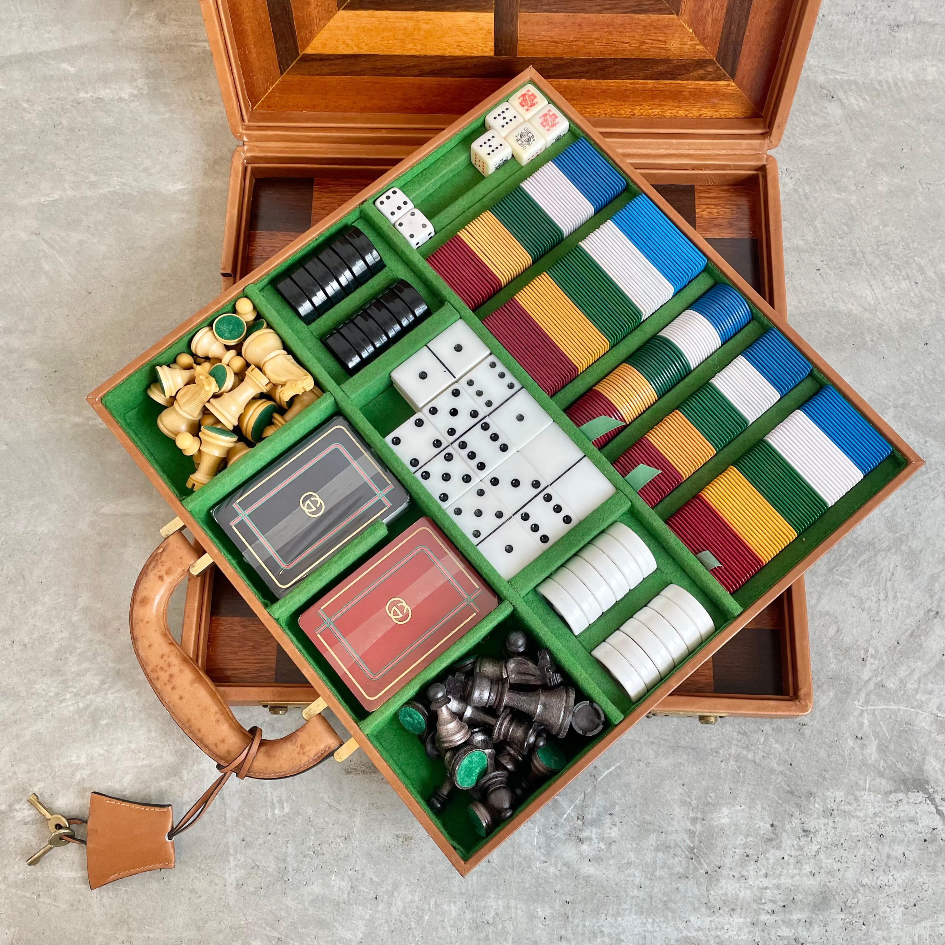 Gucci Leather Travel Multi-Game Set, 1980s, Italy 8