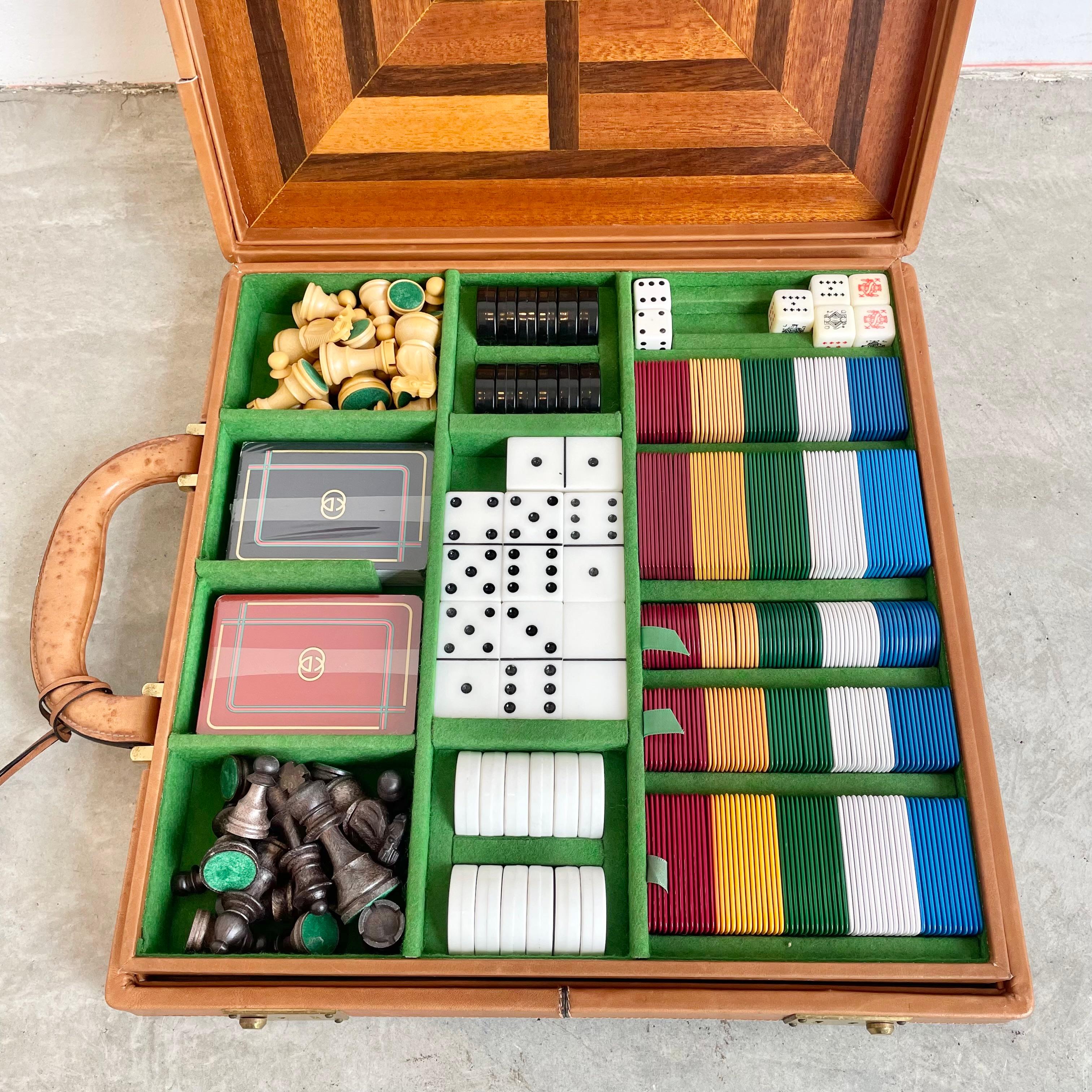Gucci Leather Travel Multi-Game Set, 1980s, Italy 2