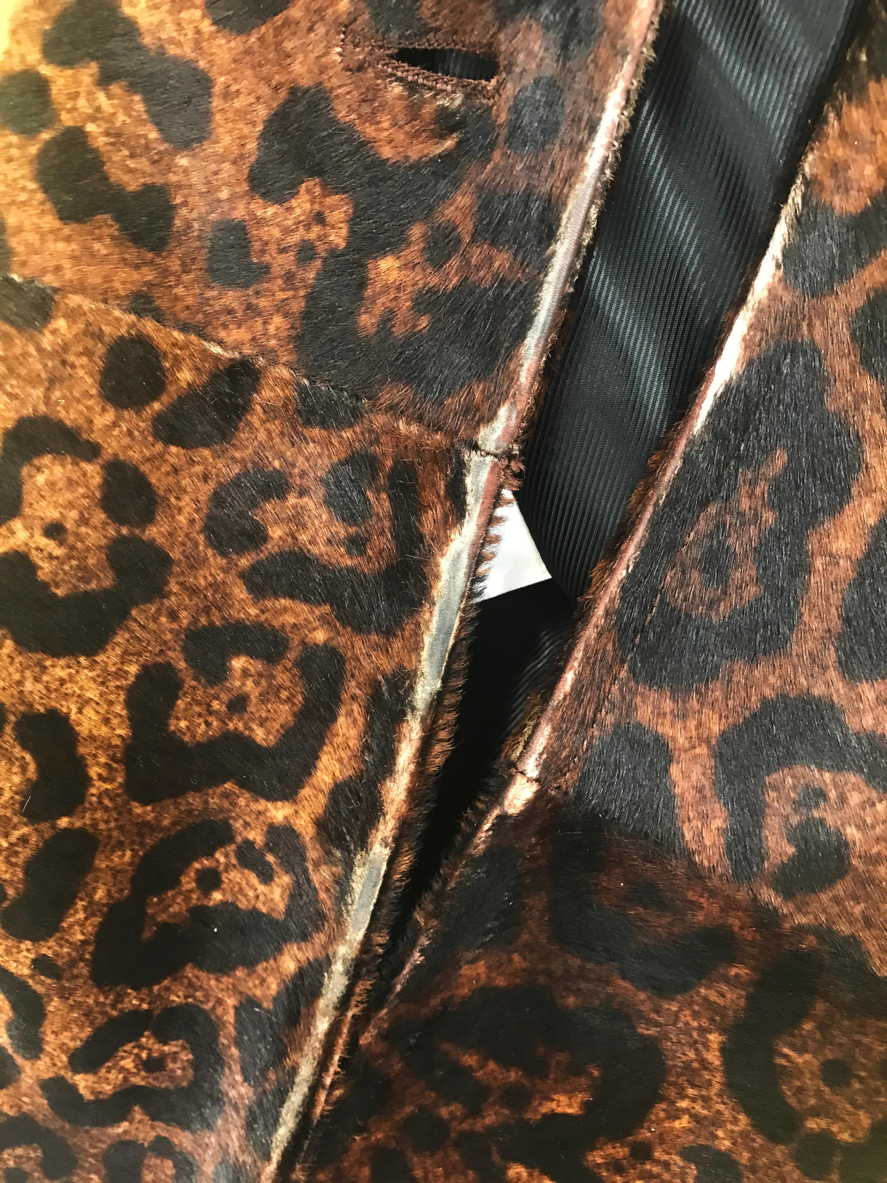Women's or Men's Gucci Leopard Print Belted Fur Coat, 2013  For Sale