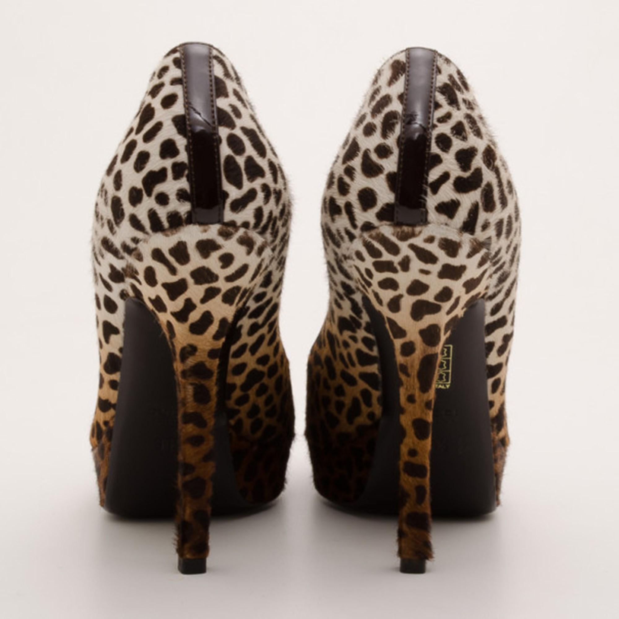 gucci leopard heels