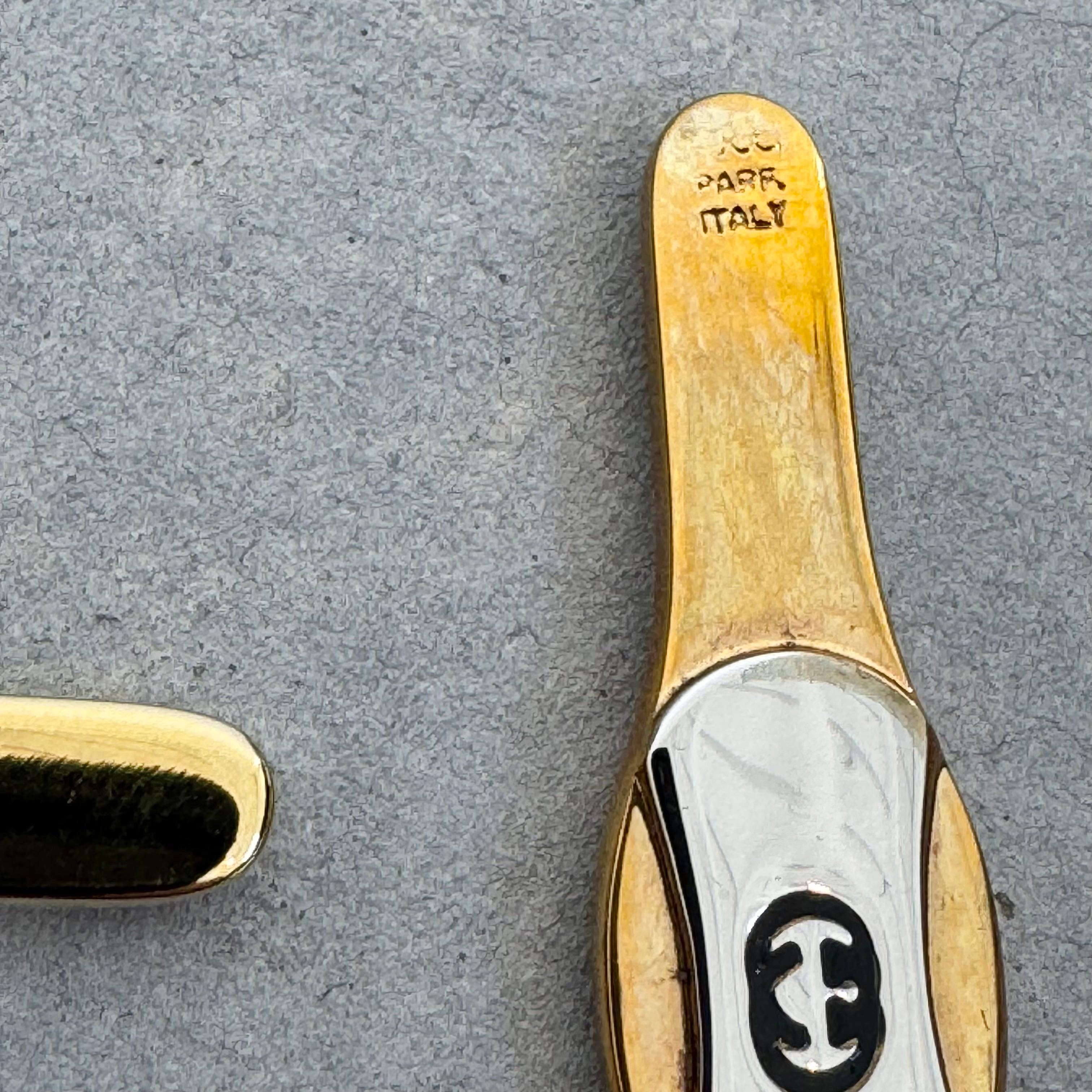 Mid-20th Century Gucci Letter Opener and Magnifying Glass, 1950s Italy For Sale