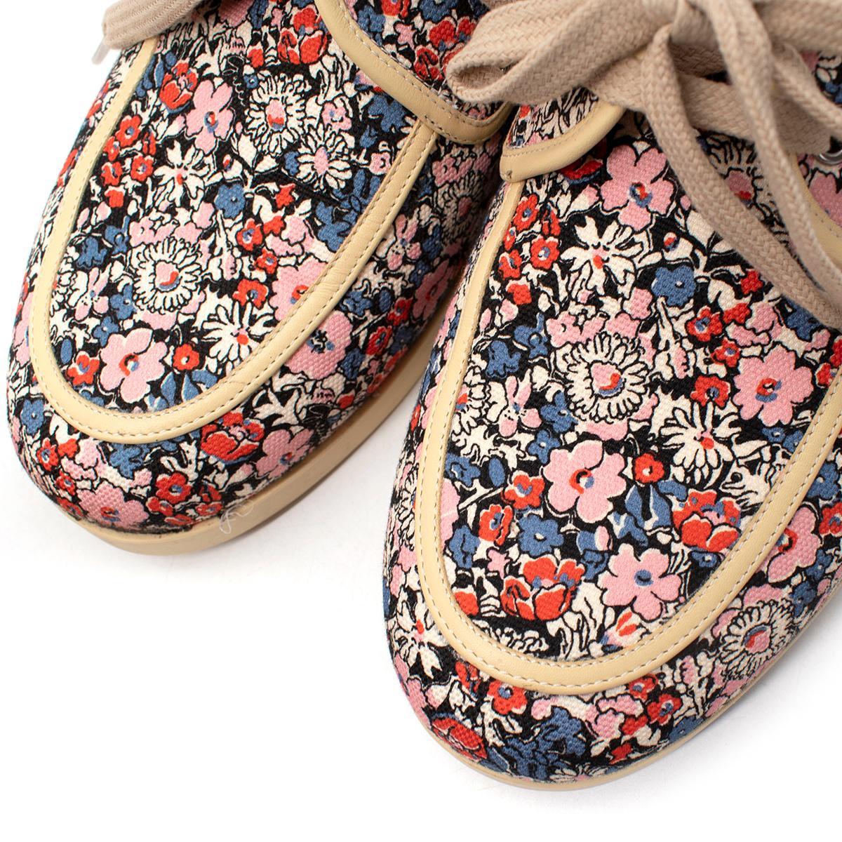 Men's Gucci Liberty Floral Deck Shoes For Sale