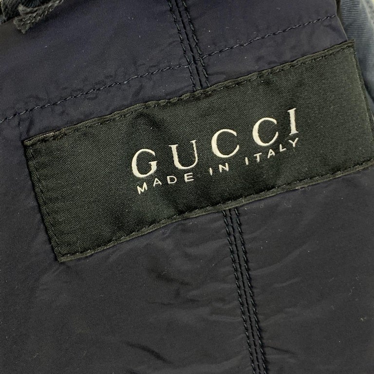 Gucci Light Blue Cotton Men Zip Jacket with Pockets Size 54 IT For Sale