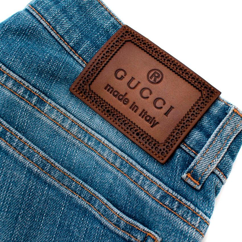 Women's or Men's Gucci Light Blue Cropped Boyfriend Jeans - Size 26