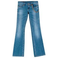 Gucci Light Blue Cropped Boyfriend Jeans - Size 26