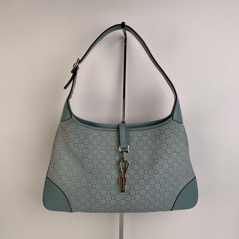 Gucci Suede Monogram Embossed Jackie Bag – Studded Petals Vintage