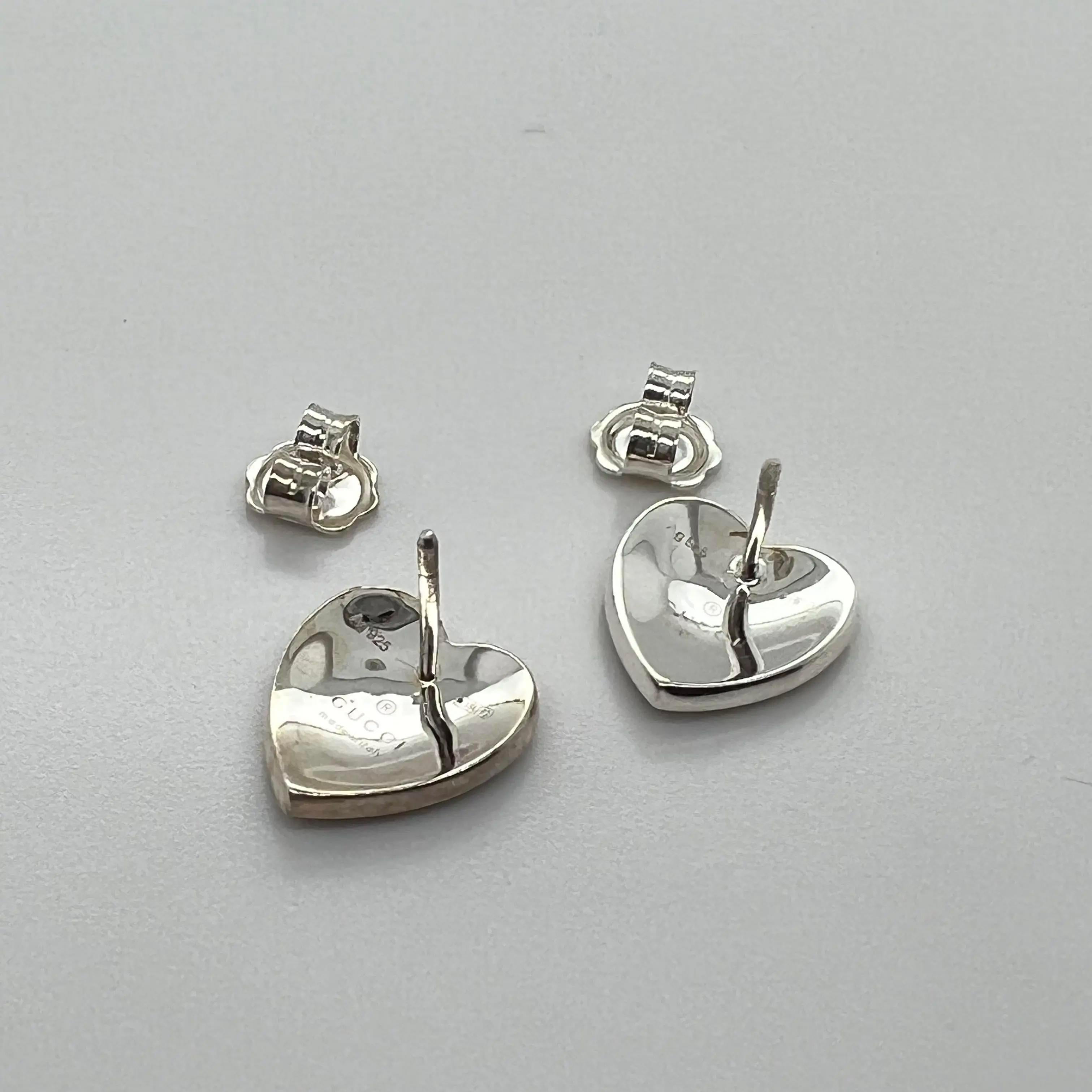 gucci heart stud earrings