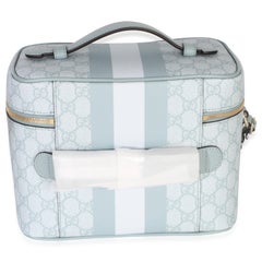 Gucci Light Blue GG Supreme Monogram Dollar Calfskin Medium Savoy Vanity Case