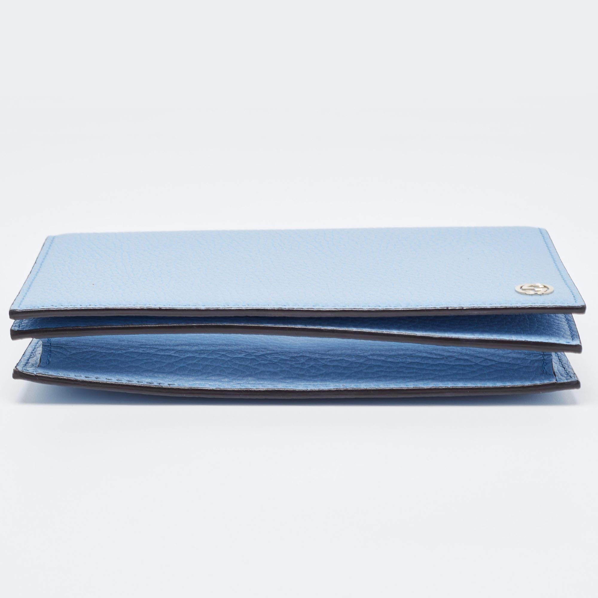 Gucci Light Blue Leather Betty Wallet on Chain 1