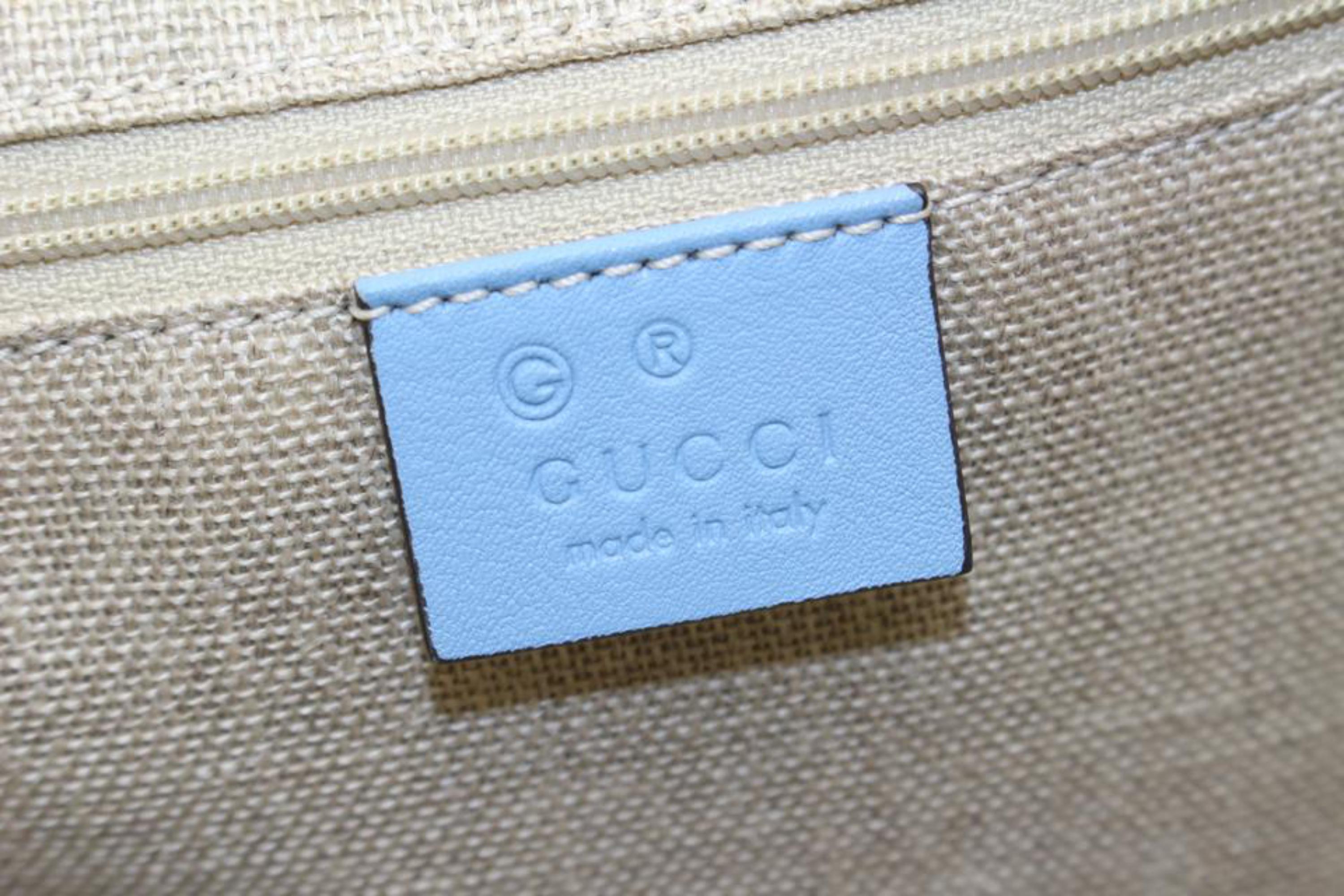 Gucci Light Blue Leather Microguccissima Large Joy Tote  1JGG107 7