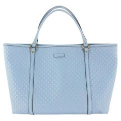 Gucci Light Blue Leather Microguccissima Large Joy Tote 1JGG107