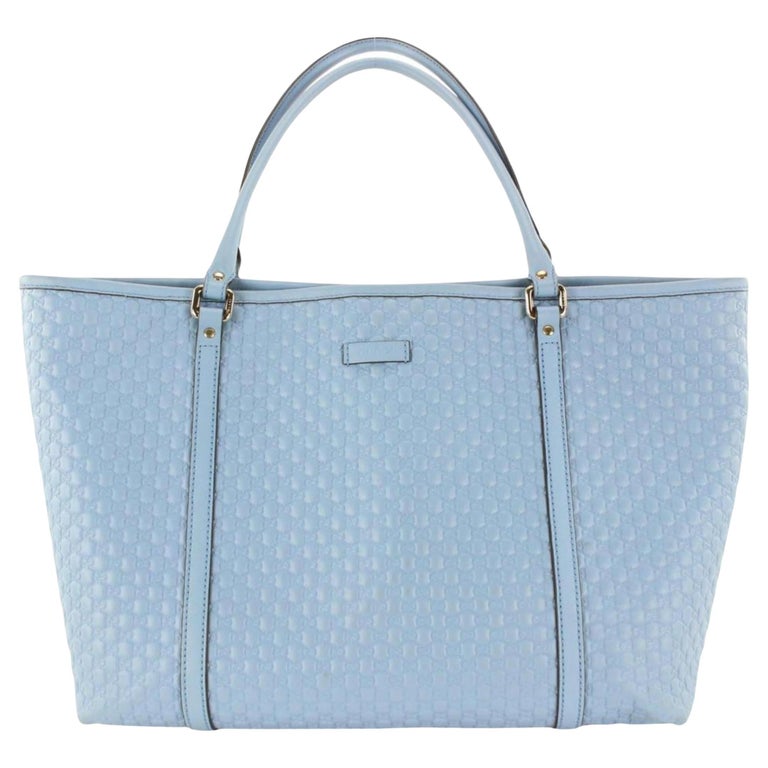 Gucci Light Blue Leather Microguccissima Large Joy Tote 1JGG107 For ...