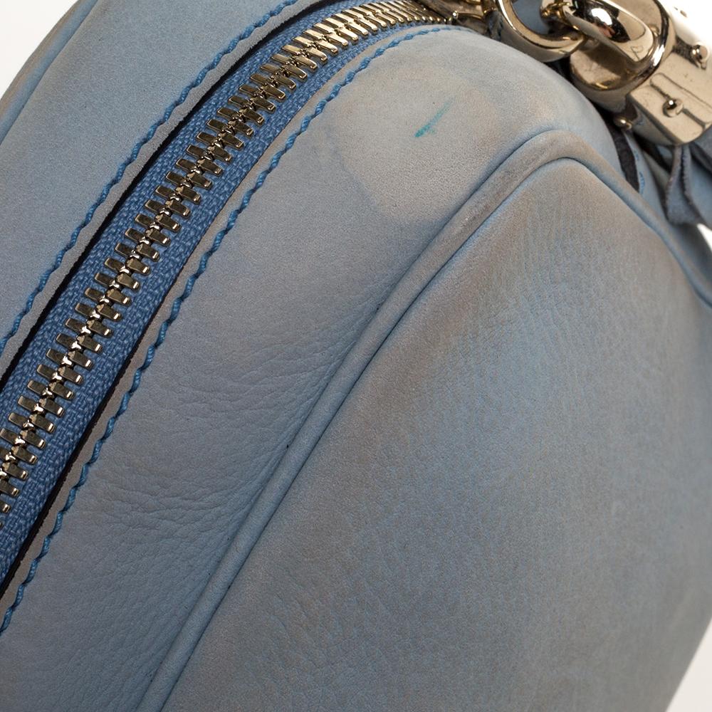 Women's Gucci Light Blue Leather Small Soho Disco Crossbody Bag
