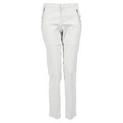 Gucci Light Blue Skinny Silver Hardware Trousers Size M