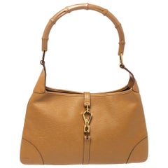 Gucci Light Brown Leather Jackie O Shoulder Bag