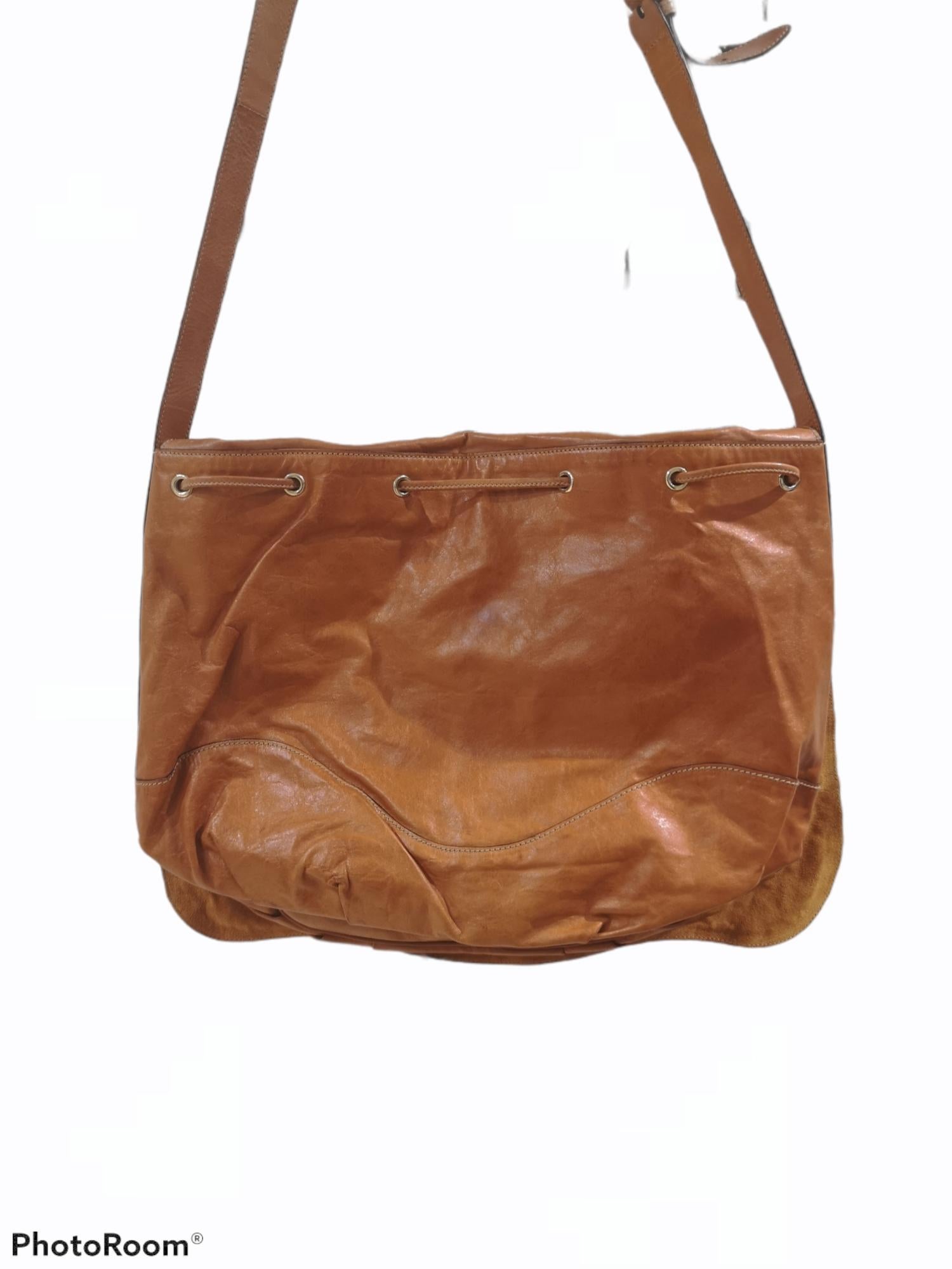 Gucci light brown leather roses shoulder crossbody bag  2