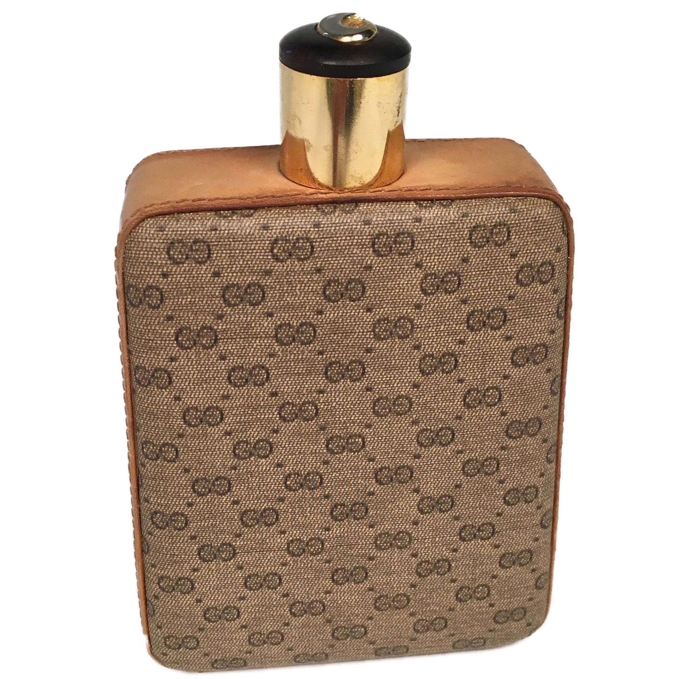 Gucci Light Brown Leather Thermos Flask, Italy, 1970s