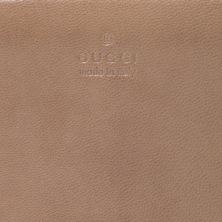 Gucci Light Brown Leather Wristlet Wallet en vente 5