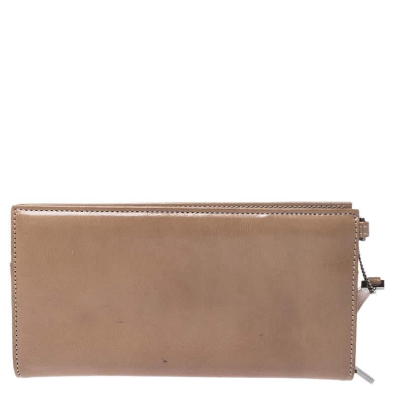 Women's Gucci Light Brown Leather Wristlet Wallet
