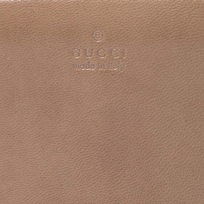 Gucci Light Brown Leather Wristlet Wallet 1