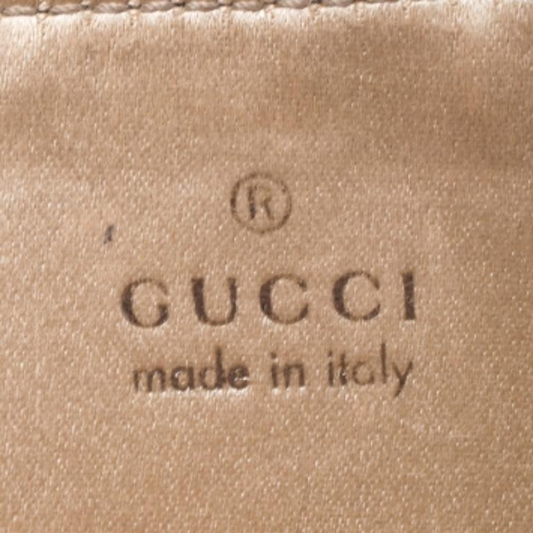 Gucci Light Brown Leather Wristlet Wallet Pour femmes en vente