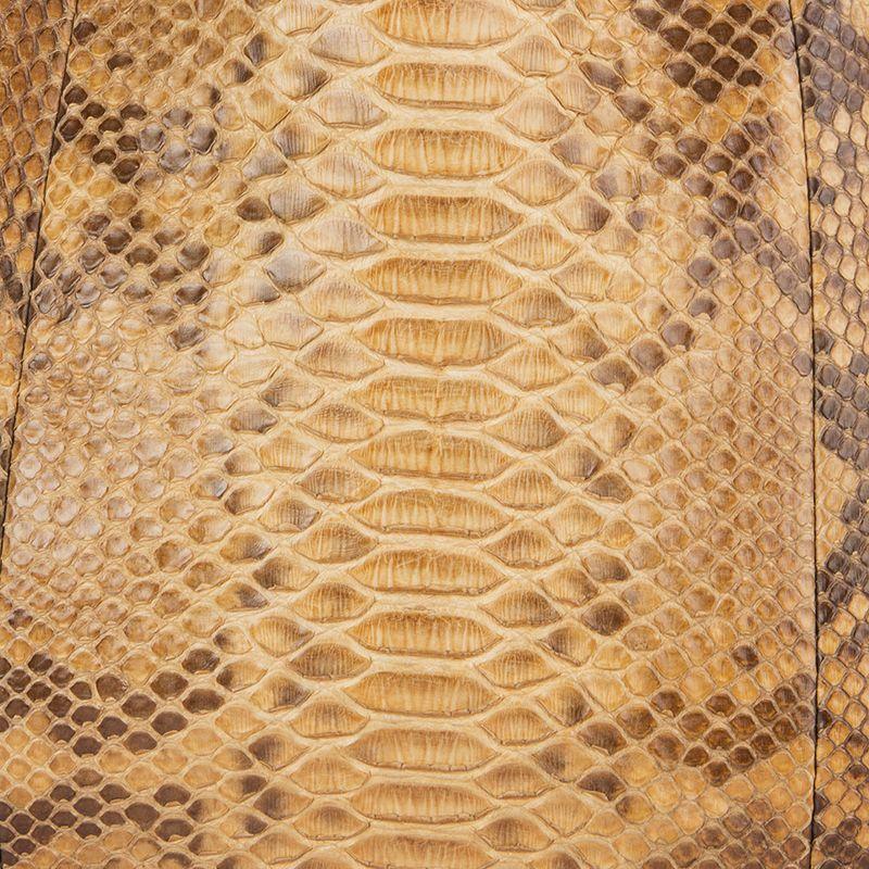 GUCCI light brown PYTHON PELHAM Hobo Shoulder Bag In Excellent Condition In Zürich, CH